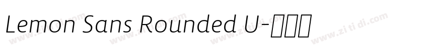 Lemon Sans Rounded U字体转换